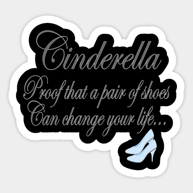 Cinderella Shoes T-Shirt Sticker by Chip and Company